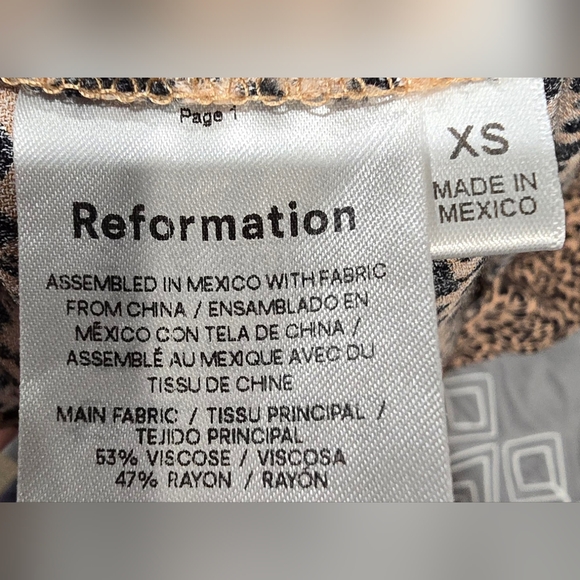 SOLD!!!!  Reformation Marlowe Mini Cheetah Print Dress Size XS - Picture 4 of 7